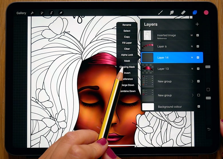 Procreate hair tutorial - step 7
