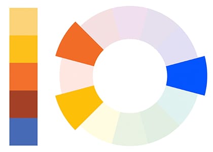 Split-complementary color scheme