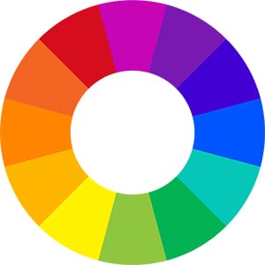 The traditional color wheel