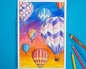 Finished adult coloring page