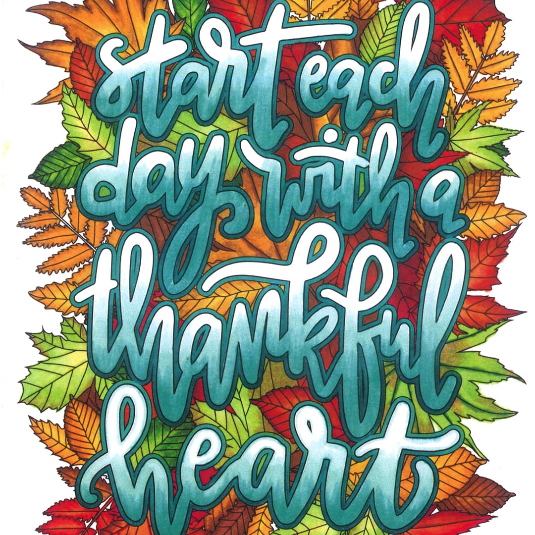 Adding a gradient to an autumn coloring page