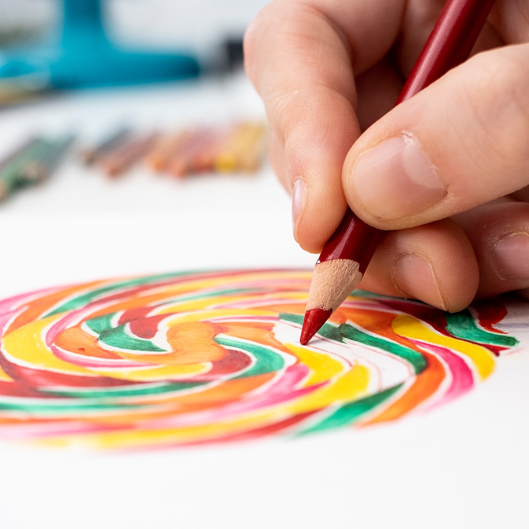 Blending with colored pencils