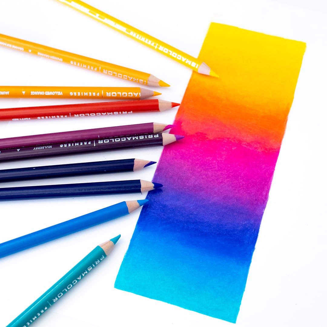 Prismacolor colored pencil rainbow