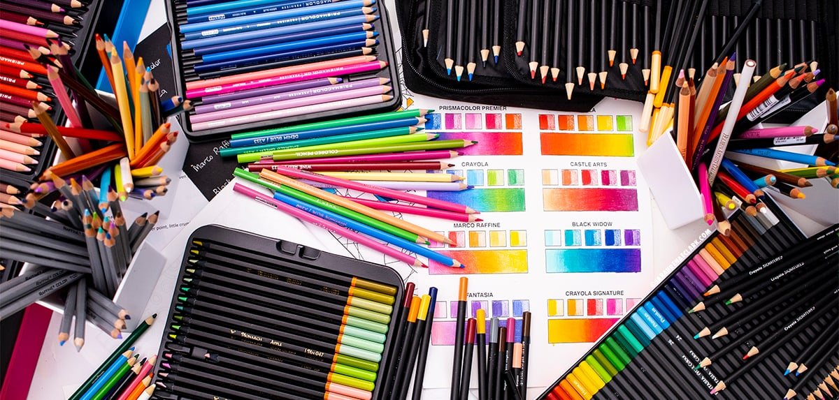 big collection of affordable colored pencils for adults