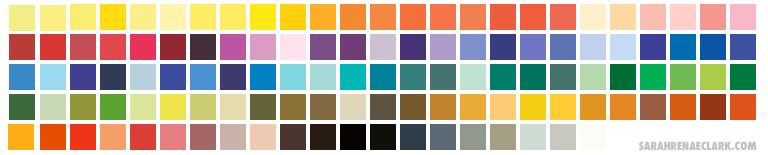 Derwent Artists Colored Pencils Color Chart