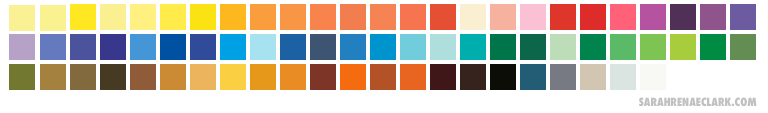 Derwent Studio Colored Pencils Color Chart