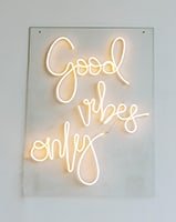 Unique light sources glowing sign