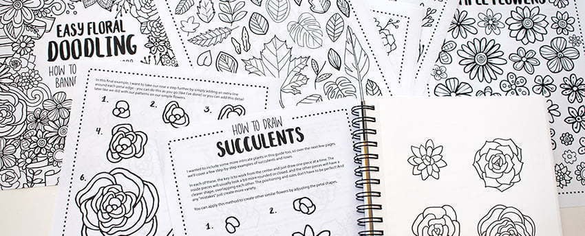 Easy Floral Doodling Booklet