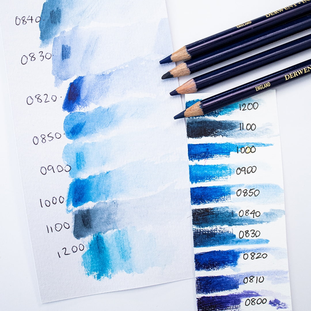 Derwent Inktense Color Swatches - Making dark and light colors
