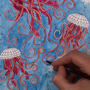 How to apply water to Derwent Inktense pencils