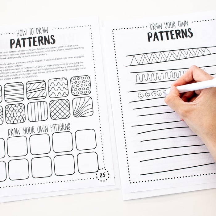Easy Floral Doodling: How to Draw Flowers, Banners & Patterns - Image 3