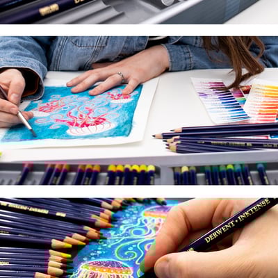 Derwent Inktense in Adult Coloring Pages (Inktense Review)