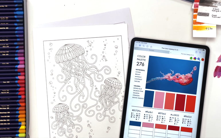 Color Palettes for Adult Coloring Reference Image