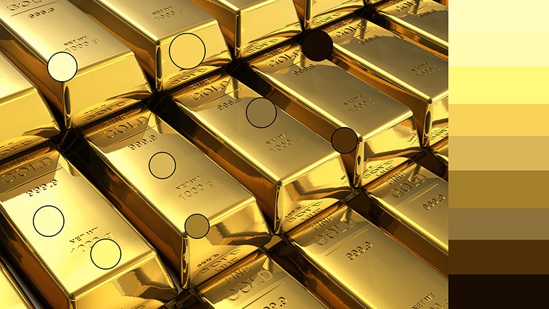 Gold color palette