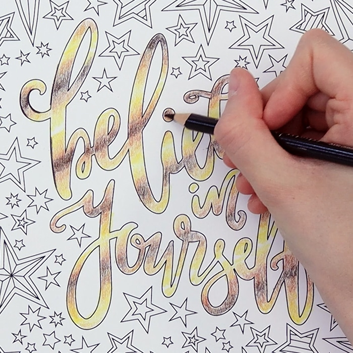 fill in your other colors lightly