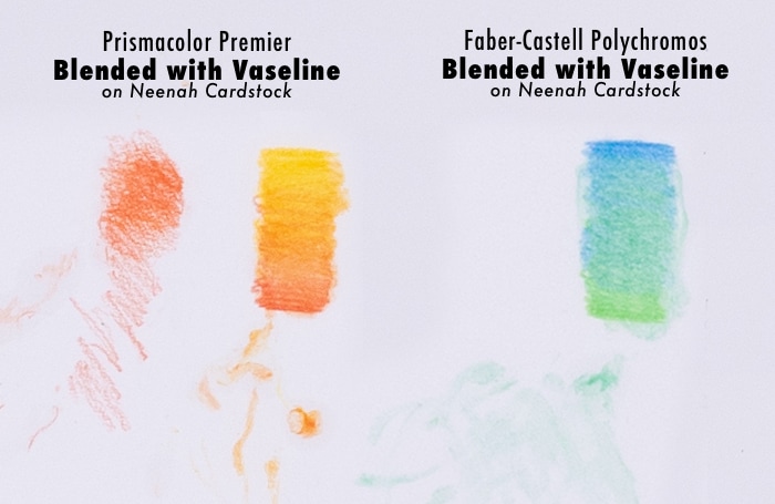 Blending colored pencils with Vaseline