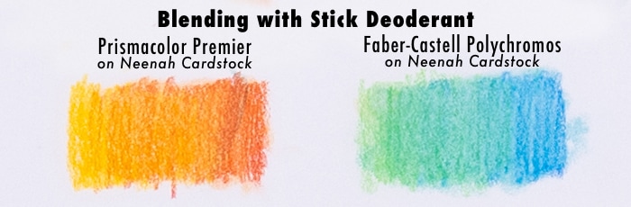 Blending with a stick deodorant