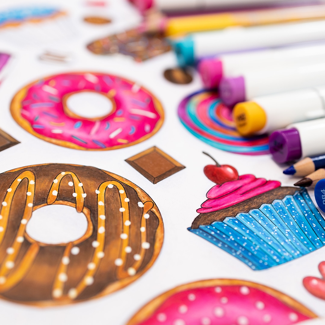 donuts coloring page 21