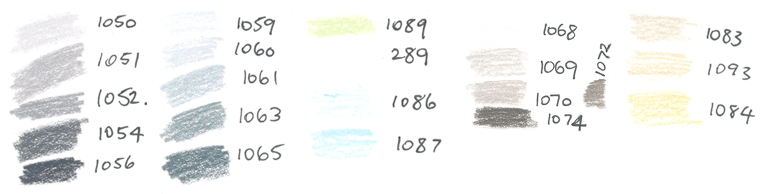 Prismacolor color swatches
