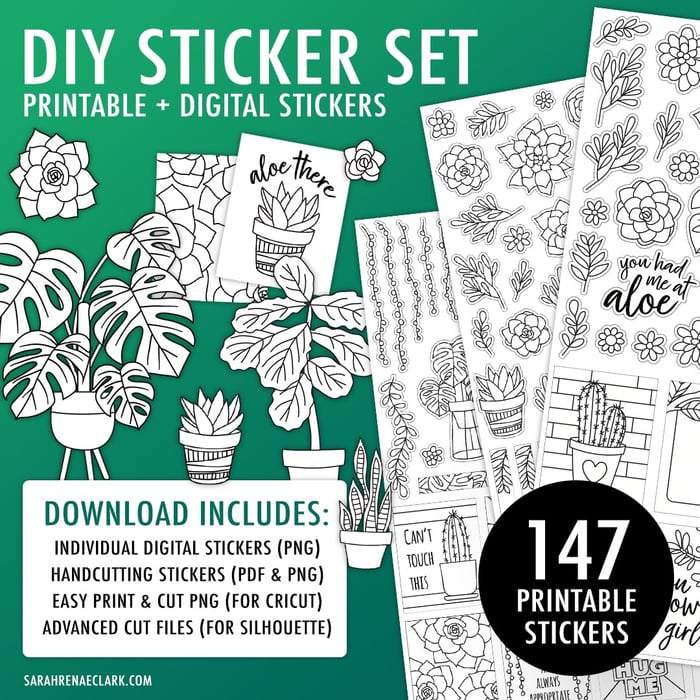 Plant Addict Printable Stickers - Image 2