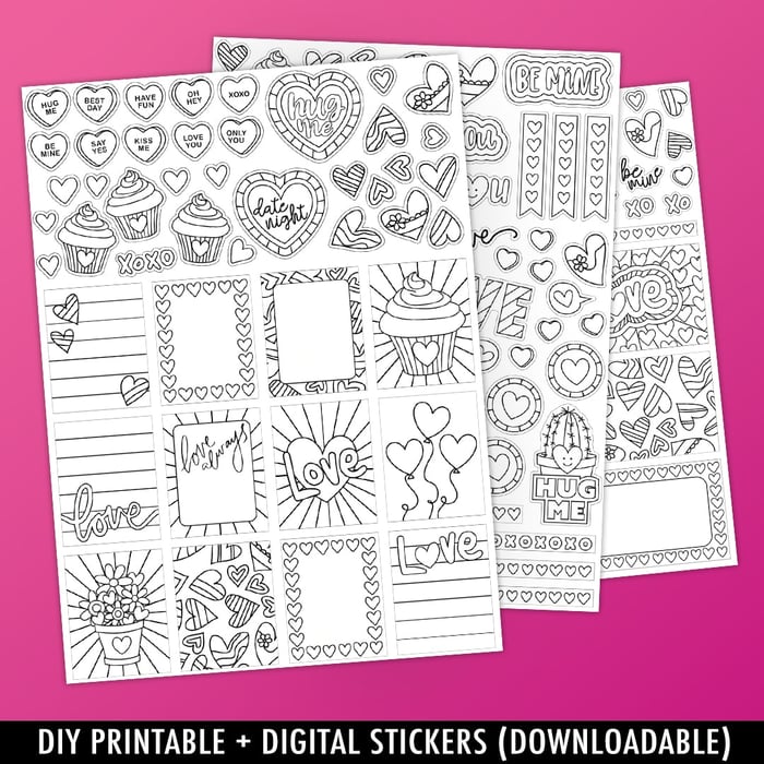 Valentines Printable Stickers