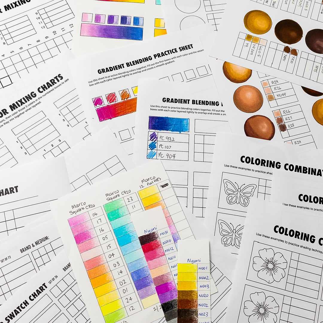 PDF Swatch Kit for Colored Pencils