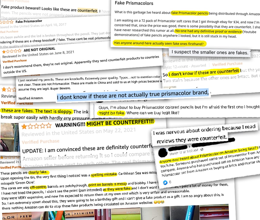 What Scared customers are saying about fake prismacolors