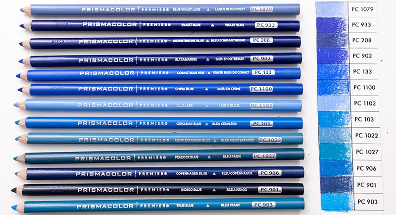 Prismacolor colored pencil swatches