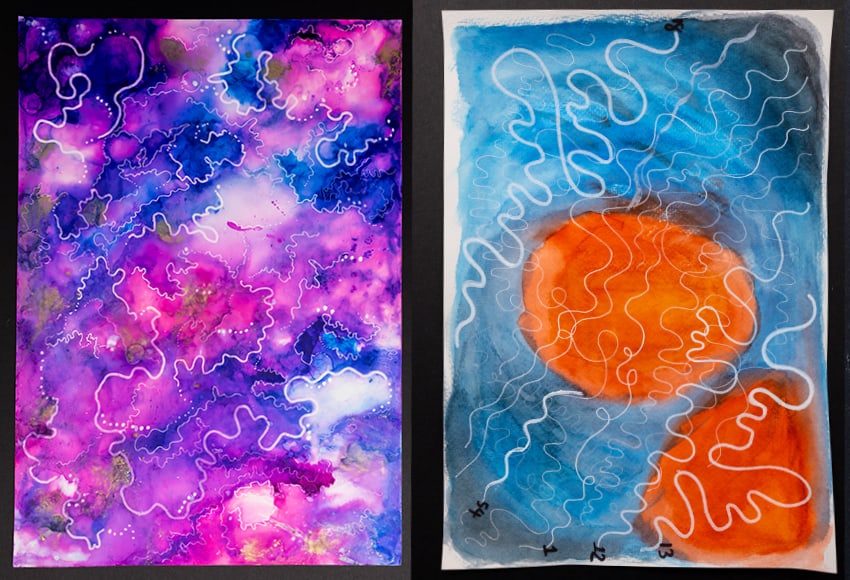 Alcohol ink and Watercolor Results
