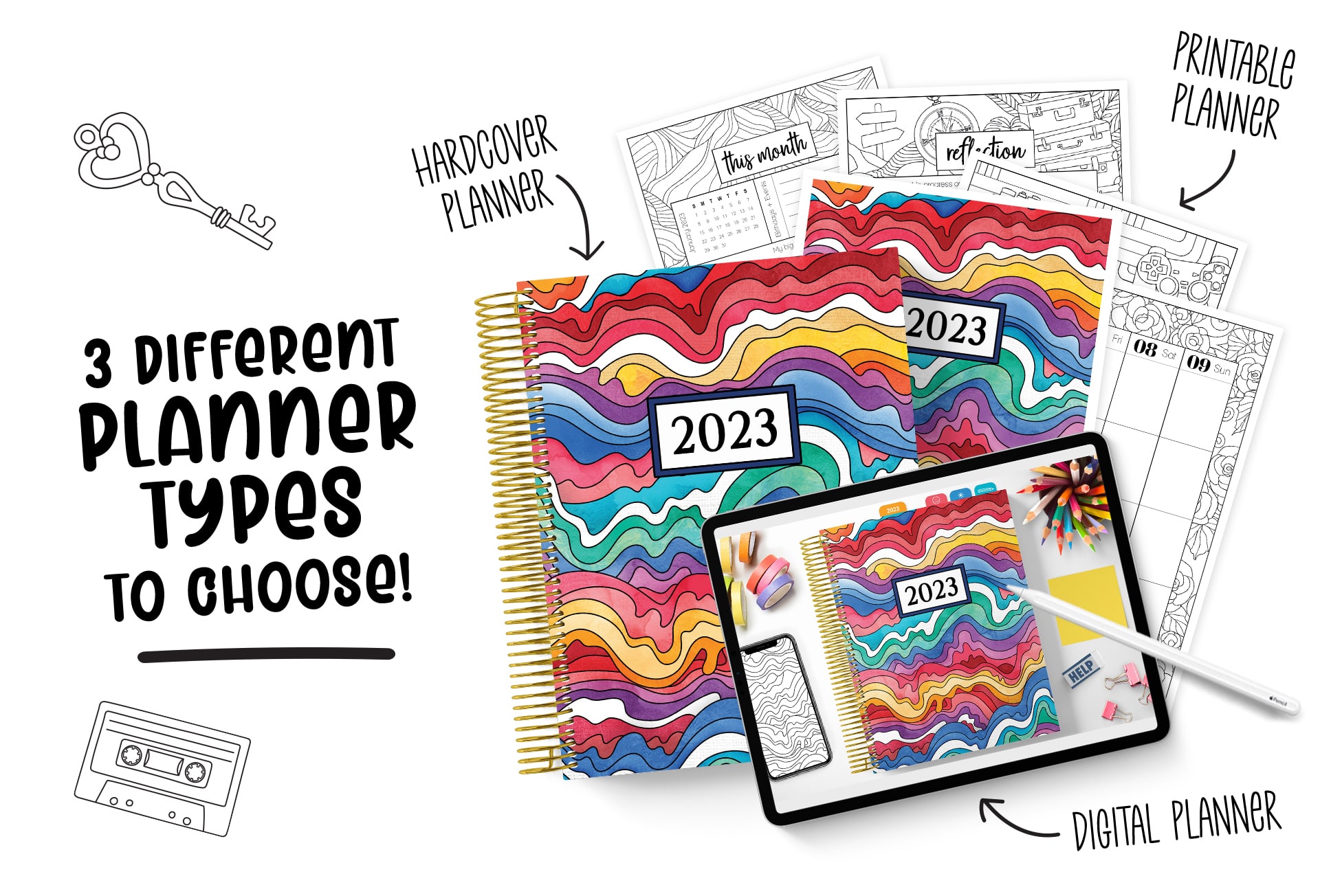 3 planner types to choose from