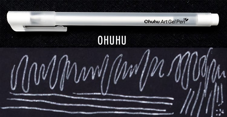 Ohuhu Gold Silver White Gel Pen Set for Artist