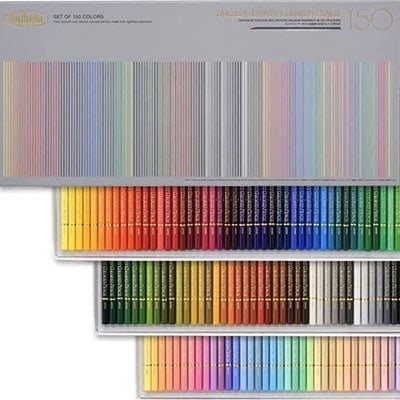 Holbein Colored Pencils in their box both original and pastel colors.