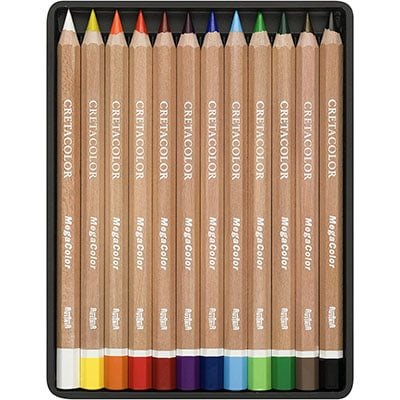 Cretacolor Mega Colored pencils in their box for box art.