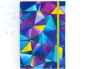 A5 Lined or Dotted Geometric themed Journal with a scratch-resistant hardcover, lay flat binding and double bookmark. It's has thick paper and comes with 160 pages.