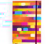 A5 Lined or Dotted Sunset themed Journal with a scratch-resistant hardcover, lay flat binding and double bookmark. It's has thick paper and comes with 160 pages.