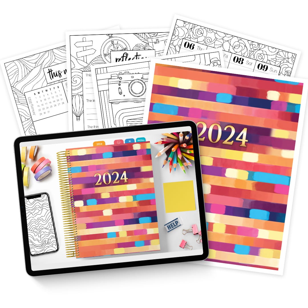 Digital and Printable Planner Digital and printable 2024 planner