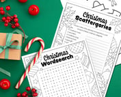 Family Christmas Activity Pages with wordsearches, mazes and fun for the whole family.