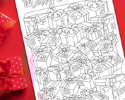Printable Coloring Christmas Advent Calendar