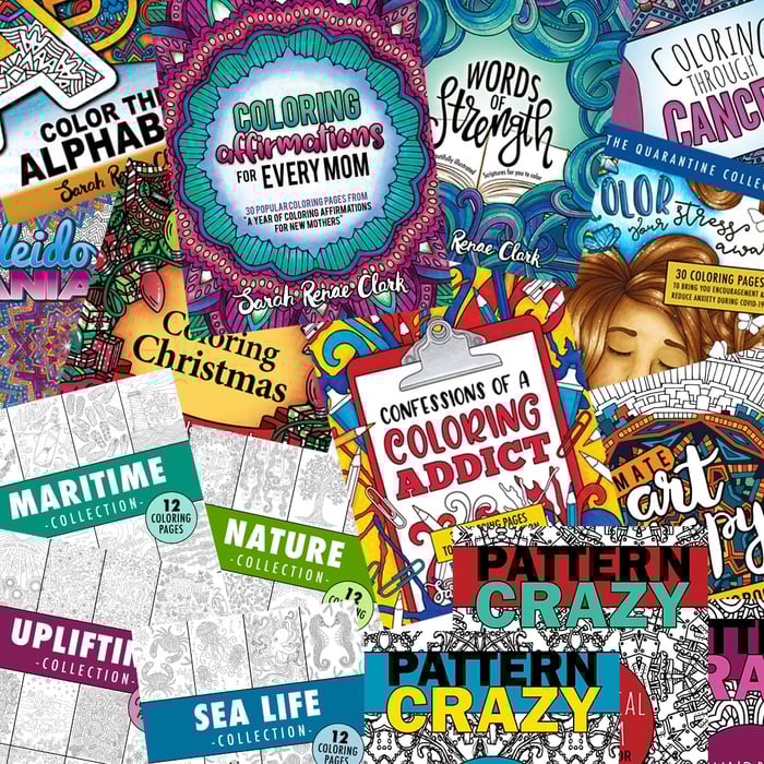 Ultimate Printable Coloring Book Bundle