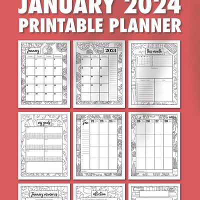 January Printable Planner for 2024