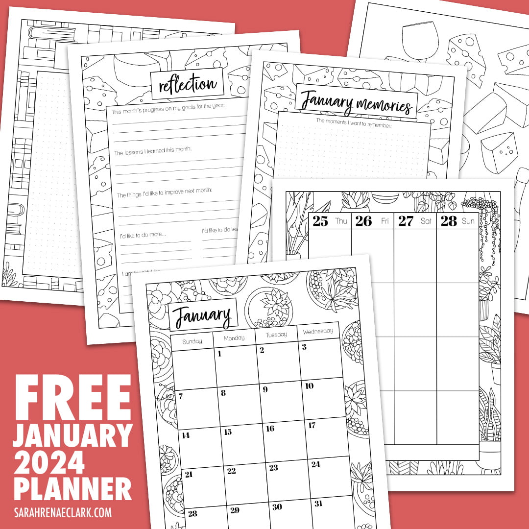 free jan planner Free 2024 planner sample for January