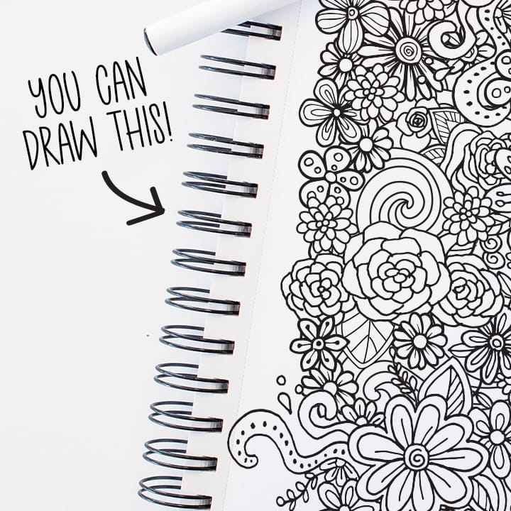 How to Draw Easy Flower Doodles, Banners & Patterns (Step-By-Step Guide)