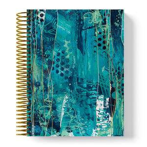 Compact Undated Coloring Planner (Teal Jungle Design)