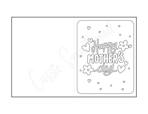 Here are 26 Unique Printable Mother’s Day Cards To Color from Cassie Smallwood including florals, stars, hearts ect.