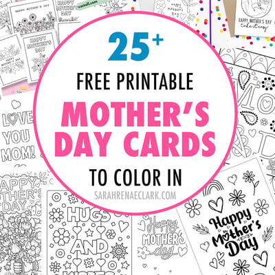 Free Printable Coloring Mother's Day Cards to enjoy