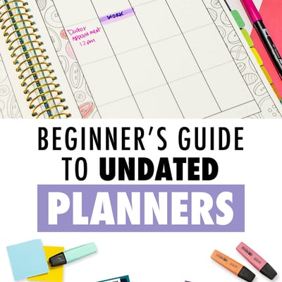 A beginner's guide to undated planners. Learn how to plan your life using undated planners.
