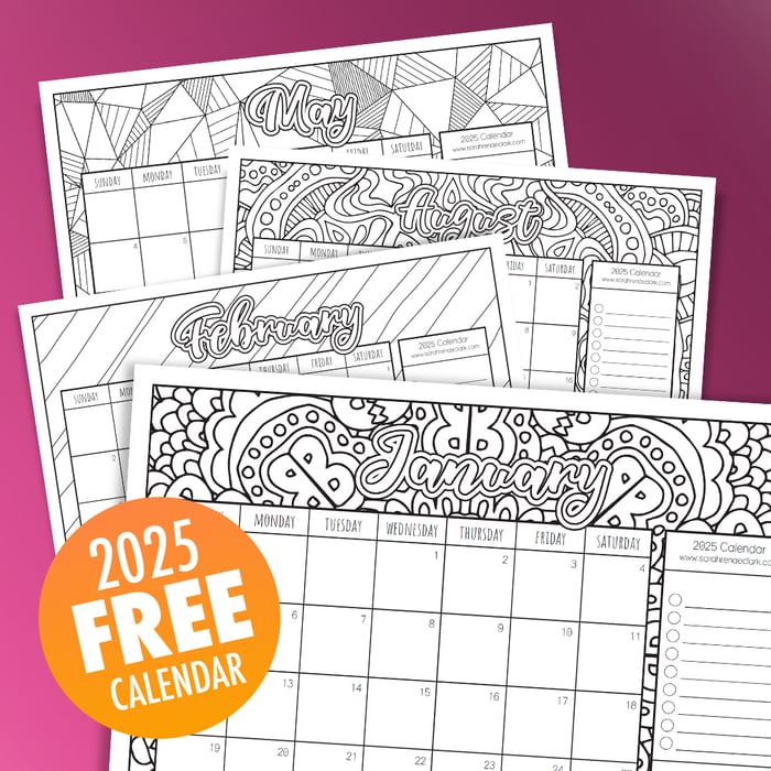 Free 2025 Colouring Calendar - Fun Creative Planning