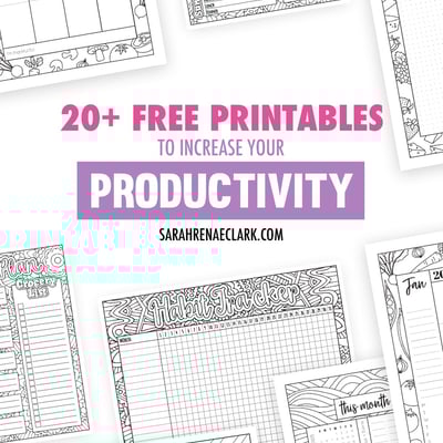 Free printable to help productivity