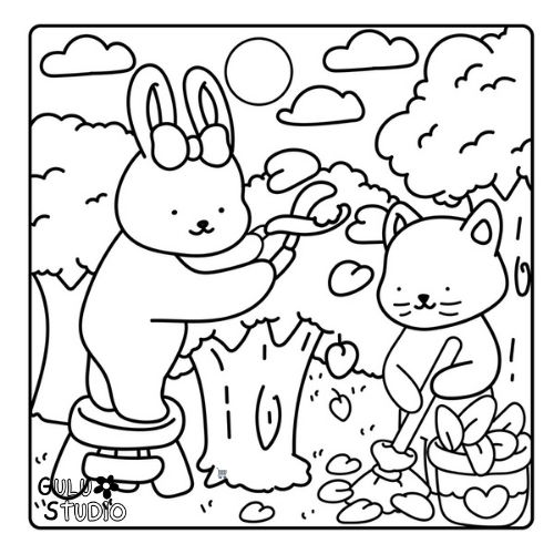 Free printable colouring pages from Gulu Studios