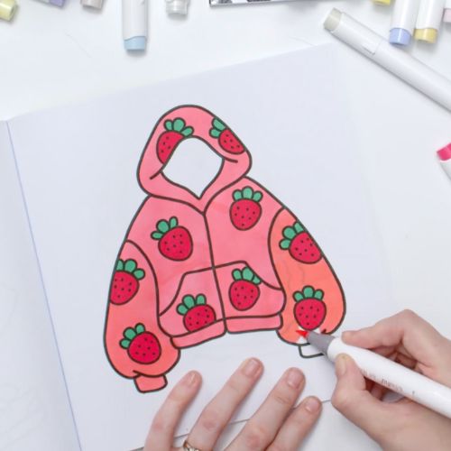 Use Alcohol Markers to blend well on your free bold and easy colouring pages